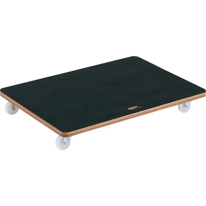 【CAINZ-DASH】トラスコ中山 合板平台車プティカルゴ 900X600 ゴム張り ナイロン車 PCG-6090【別送品】