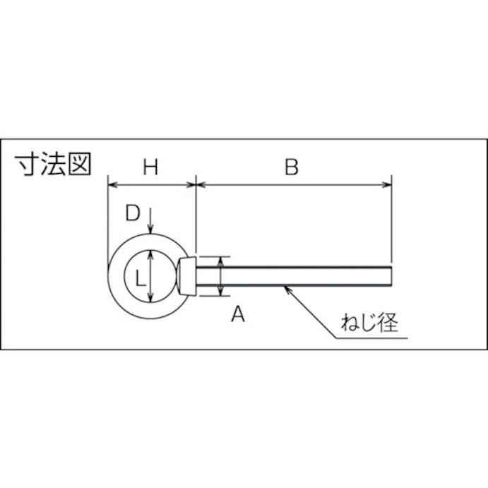 【CAINZ-DASH】トラスコ中山 ステンレスつば付きロングアイボルト鍛造製　Ｍ１０　（１個＝１袋） TLTF-10M【別送品】