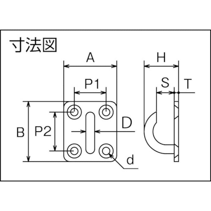 【CAINZ-DASH】トラスコ中山 ステンレスオープンアイプレート　５ｍｍ　（１個＝１袋） TOIP-5【別送品】