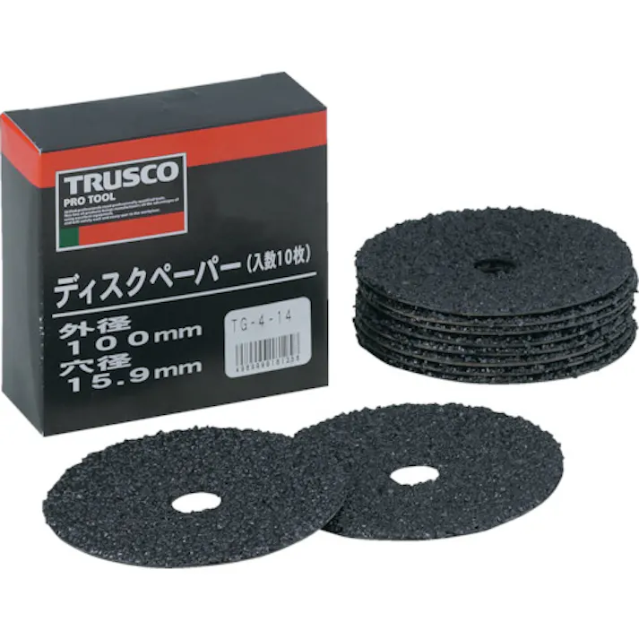 【CAINZ-DASH】トラスコ中山 ディスクペーパー4型 Φ100X15.9 #24 (10枚入) TG4-24【別送品】