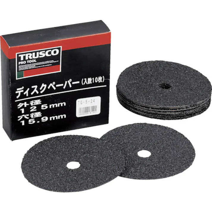 【CAINZ-DASH】トラスコ中山 ディスクペーパー5型 Φ125X15.9 #40 (10枚入) TG5-40【別送品】