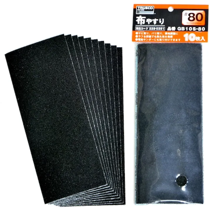 【CAINZ-DASH】トラスコ中山 1/3カットペーパー93X230布やすり#60 1Pk(袋)10枚 GB10S-60【別送品】