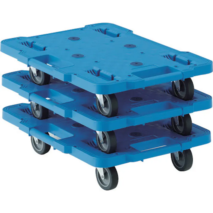 【CAINZ-DASH】トラスコ中山 樹脂製平台車 ルートバン 370X500 青 MPB-500-B【別送品】