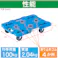 【CAINZ-DASH】トラスコ中山 樹脂製平台車 ルートバン 370X500 4輪自在 青 MPB-500J-B【別送品】