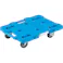 【CAINZ-DASH】トラスコ中山 樹脂製平台車 ルートバン 400X600 4輪自在 ストッパー付 青 MPB-600JS-B【別送品】