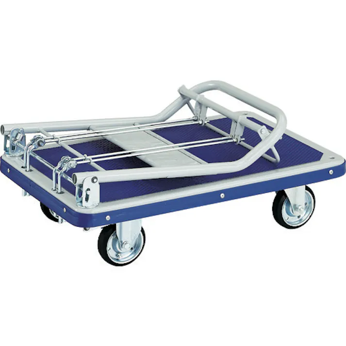 【CAINZ-DASH】トラスコ中山 プレス製台車 ドンキーカート ハンド式ブレーキタイプ740X480 101NHB【別送品】