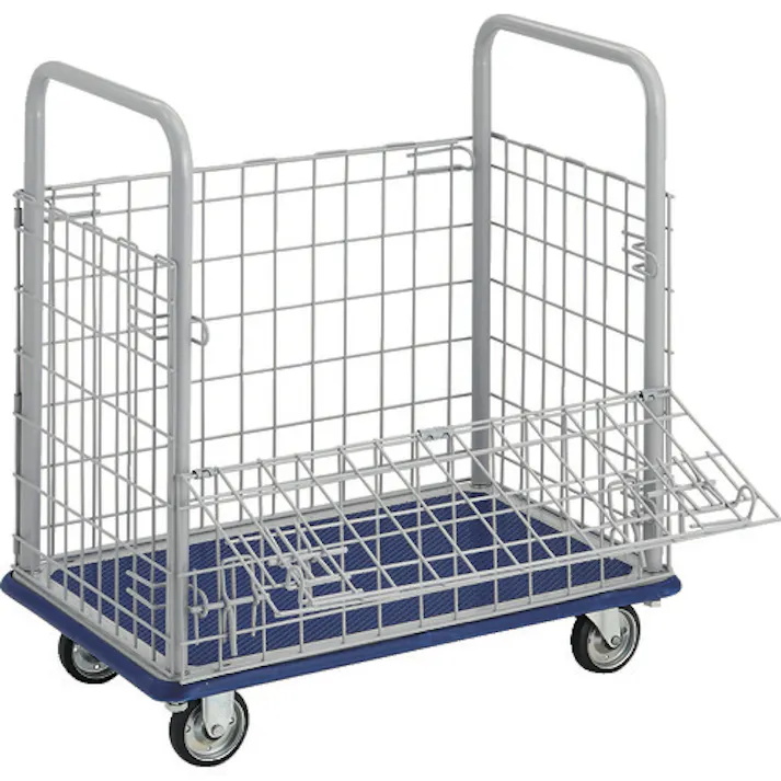 【CAINZ-DASH】トラスコ中山 プレス製台車 ドンキーカート 金網付740×480 107N【別送品】