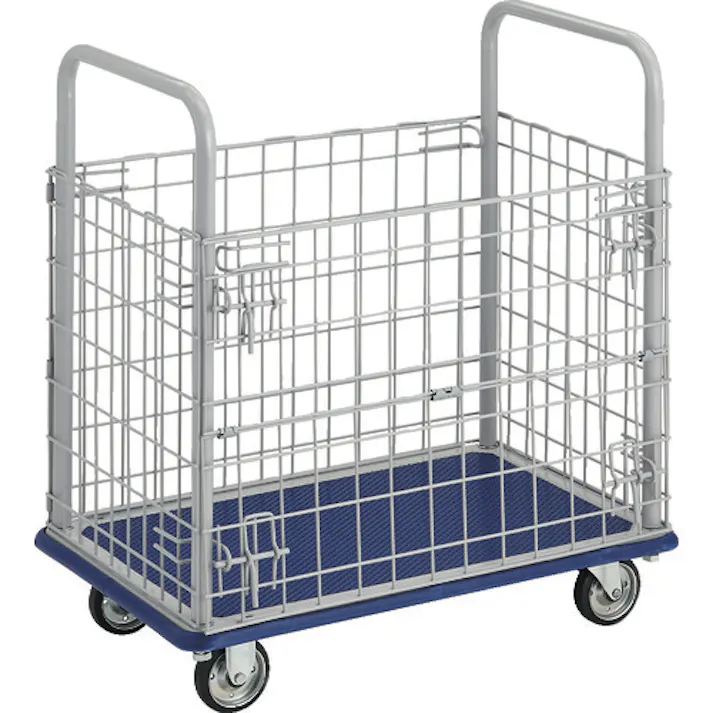 【CAINZ-DASH】トラスコ中山 プレス製台車 ドンキーカート 金網付740×480 107N【別送品】