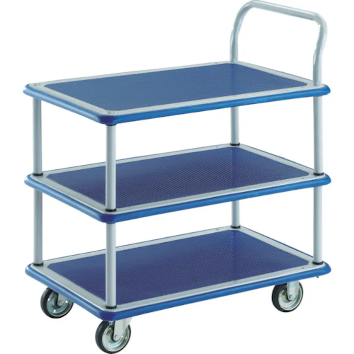 【CAINZ-DASH】トラスコ中山 プレス製台車 ドンキーカート 3段式片袖タイプ915×615 308N【別送品】