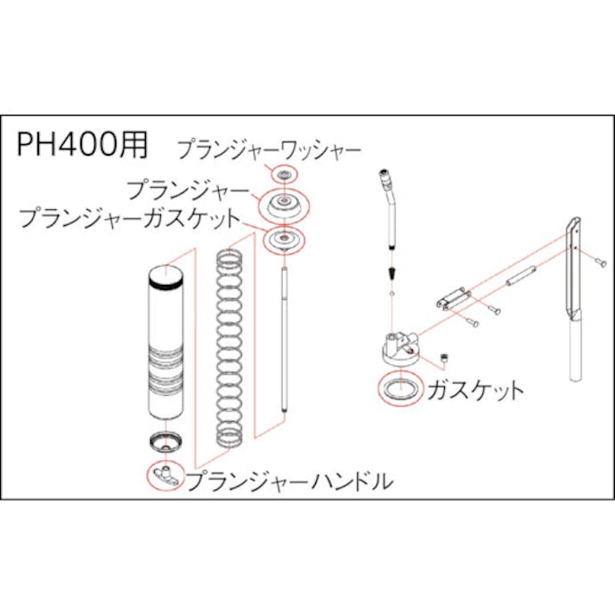 【CAINZ-DASH】トラスコ中山 高圧グリスガンＰＨ－４００用　プランジャーワッシャー PH400005【別送品】