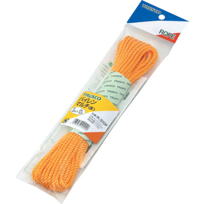 【CAINZ-DASH】トラスコ中山 パイレンカラーロープ 3つ打 線径5mmX長さ10m R-510P【別送品】