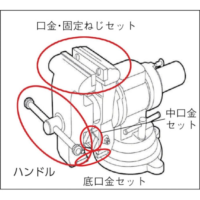 【CAINZ-DASH】トラスコ中山 マルチコンビバイスＴＭＢ－１２５用　口金・固定ねじセット TMB125KB【別送品】