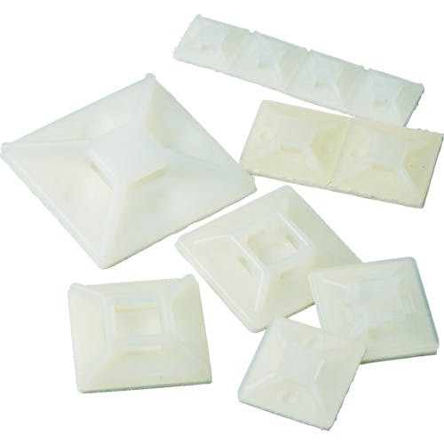 トラスコ中山 結束バンド固定具 粘着シート付 幅4.8 100個入 THC-101 ケーブル固定具(ケーブル固定具) トラスコ中山 結束バンド固定具 粘着シート付 幅4.8 100個入 THC-101 ケーブル固定具(ケーブル固定具)