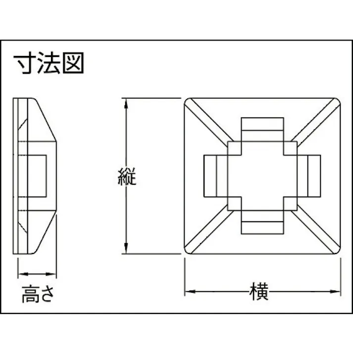 【CAINZ-DASH】トラスコ中山 結束バンド固定具 粘着シート付 幅4.8 100個入 THC-101【別送品】