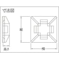 【CAINZ-DASH】トラスコ中山 結束バンド固定具　粘着シート付　幅８．０　１００個入 THC-25【別送品】