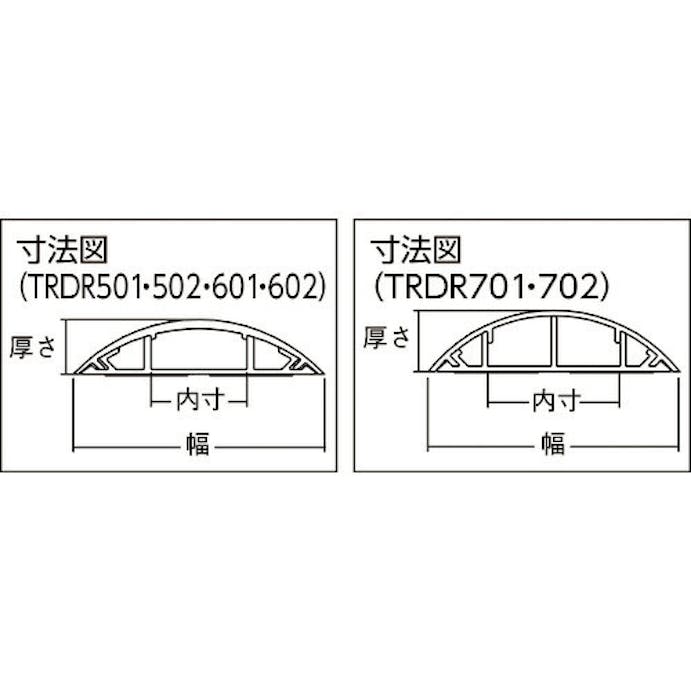 【CAINZ-DASH】トラスコ中山 配線カバー５０　１Ｍ　グレー TRDR501GY【別送品】