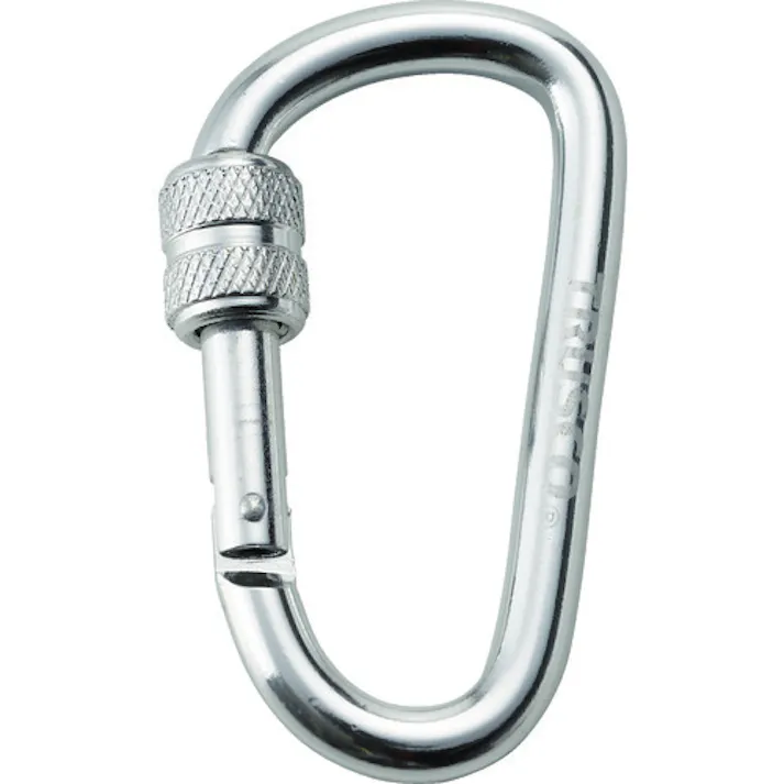 【CAINZ-DASH】トラスコ中山 ネジロック付カラビナ 線径8mmx79mm シルバー TKNNL880SV【別送品】