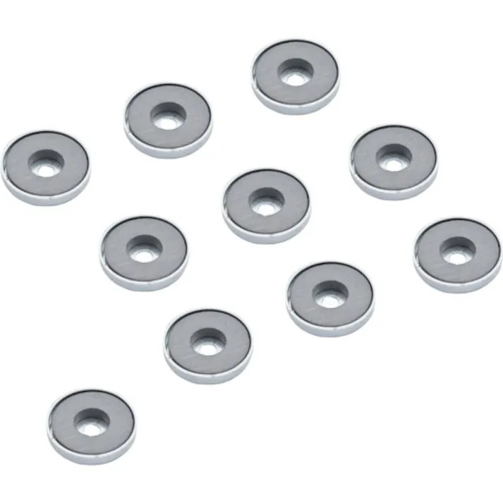 【CAINZ-DASH】トラスコ中山 まとめ買い キャップ付フェライト磁石 丸形穴あり 外径19.8mmX厚み4mm10個入 TFC20RA-10P【別送品】