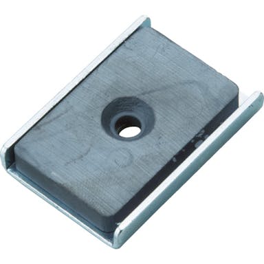 【CAINZ-DASH】トラスコ中山 キャップ付フェライト磁石　角形穴あり　２５．５ｍｍＸ２３．５ｍｍＸ６．５ｍｍ【別送品】