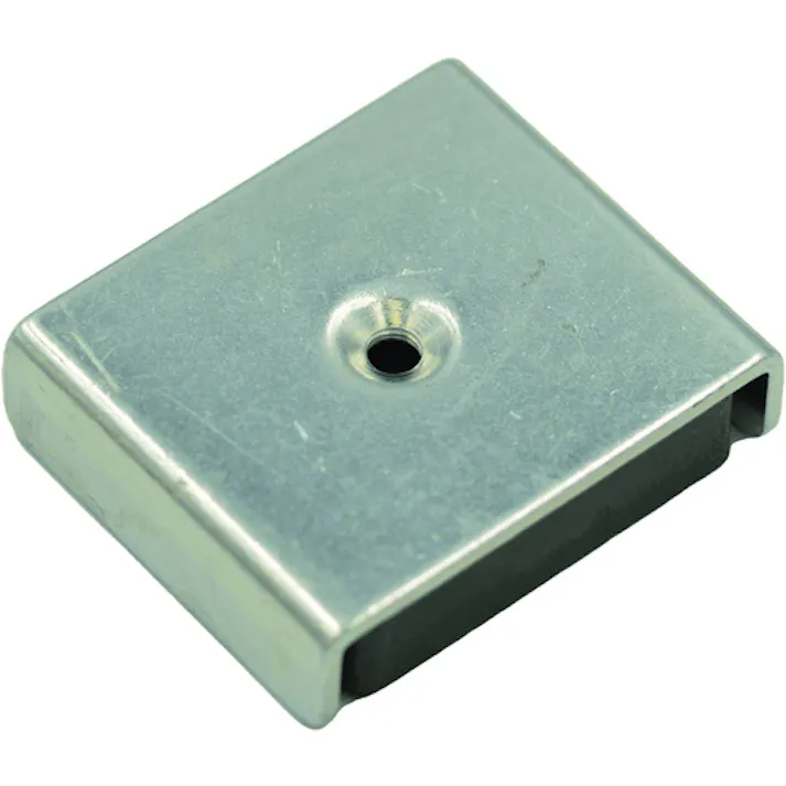 【CAINZ-DASH】トラスコ中山 キャップ付フェライト磁石 角形穴あり 49mmX41mmX12.8mm 1個入 TFC49KA-1P【別送品】