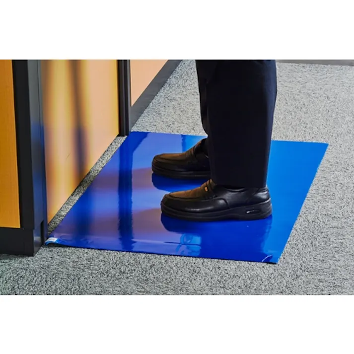 【CAINZ-DASH】トラスコ中山 粘着クリーンマット 600X900MM ブルー (10シート入) CM6090-10B【別送品】