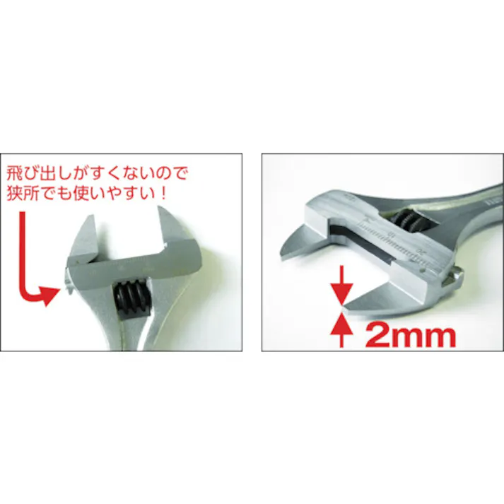 【CAINZ-DASH】トラスコ中山 薄口モンキーレンチ(口開20mm) TMRU-20B【別送品】