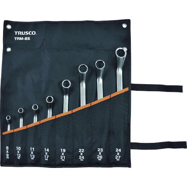【CAINZ-DASH】トラスコ中山 45°両口めがねレンチセット(8本組) TRM-8S【別送品】