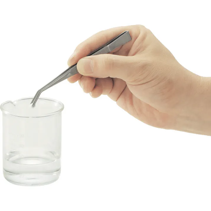 【CAINZ-DASH】トラスコ中山 ステンレス製ピンセット 125mm 曲ギザ付 TSP-22【別送品】