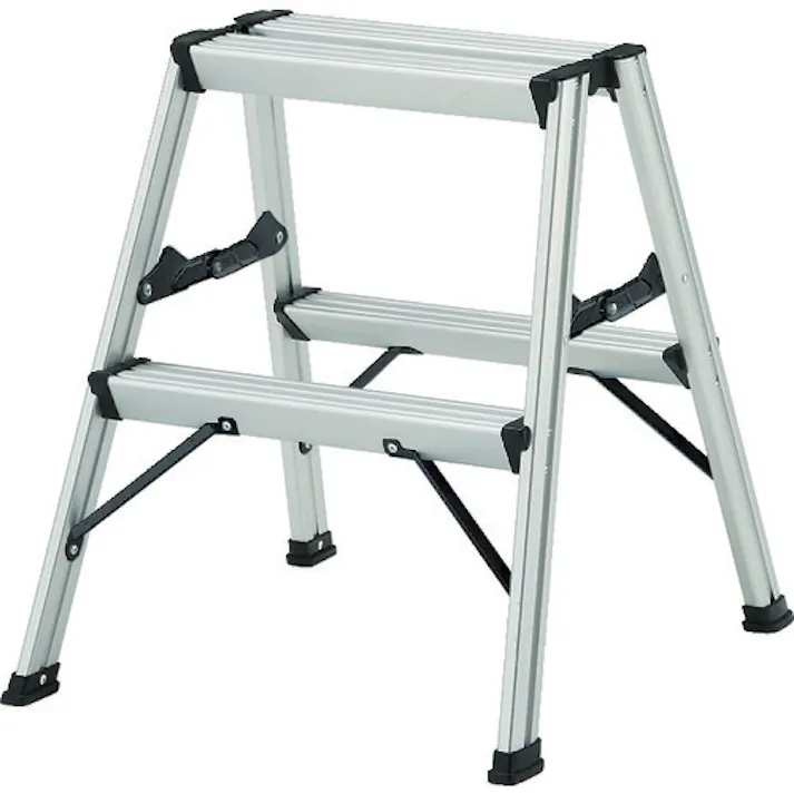 【CAINZ-DASH】トラスコ中山 アルミ製踏台 2段 高強度型 シルバー TSAF-2-SV【別送品】