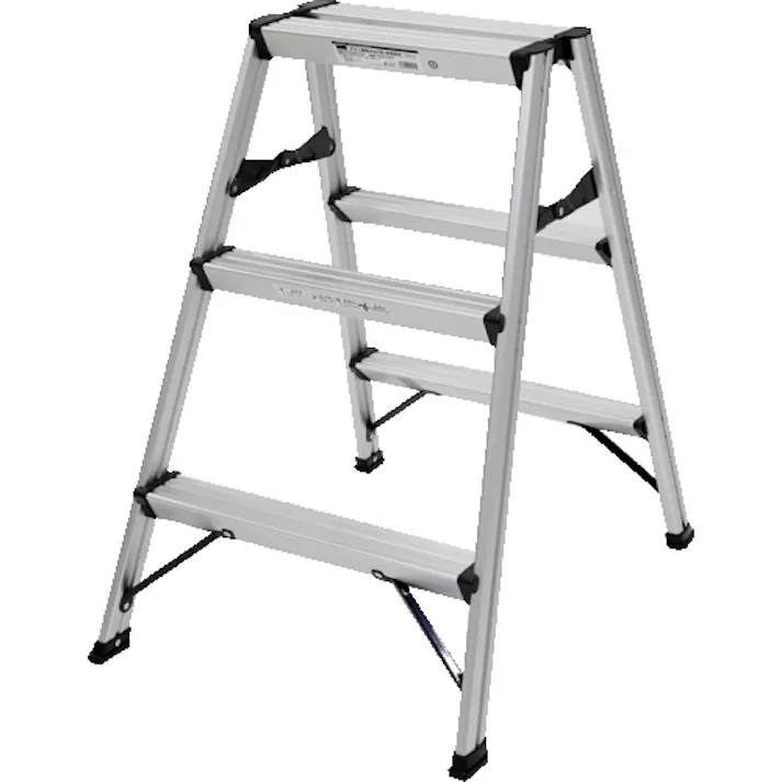 【CAINZ-DASH】トラスコ中山 アルミ製踏台 3段 高強度型 シルバー TSAF-3-SV【別送品】