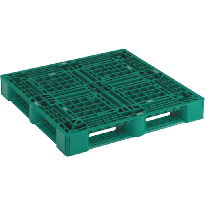 【CAINZ-DASH】トラスコ中山 樹脂パレット 片面4方差 1100X1100 緑 SLA-1111N-GN【別送品】
