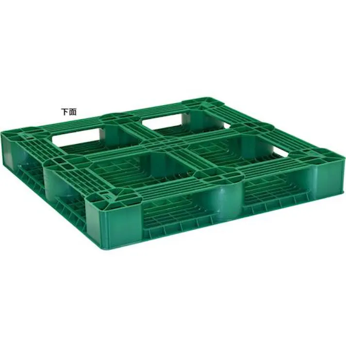 【CAINZ-DASH】トラスコ中山 樹脂パレット 片面4方差 1100X1100 緑 SLA-1111N-GN【別送品】