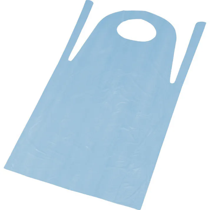 【CAINZ-DASH】トラスコ中山 ポリエチレン使い捨てエプロン サイズフリー ブルー (50枚入) TAPE-B【別送品】