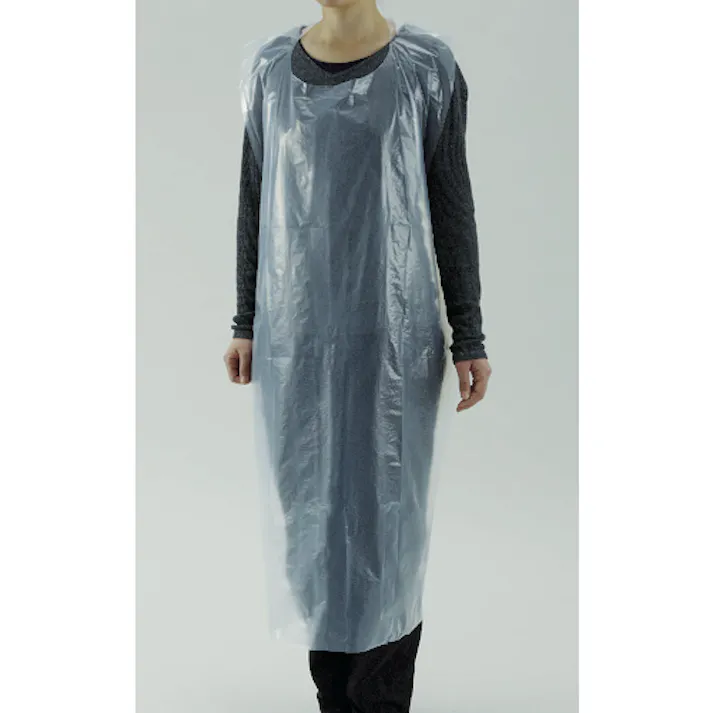 【CAINZ-DASH】トラスコ中山 ポリエチレン使い捨てエプロン サイズフリー ブルー (50枚入) TAPE-B【別送品】