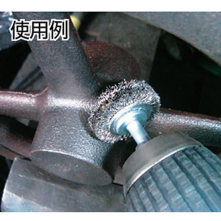 【CAINZ-DASH】トラスコ中山 軸付ホイールブラシ φ38X軸6 ステンレス線 線径0.3 TB-6213【別送品】