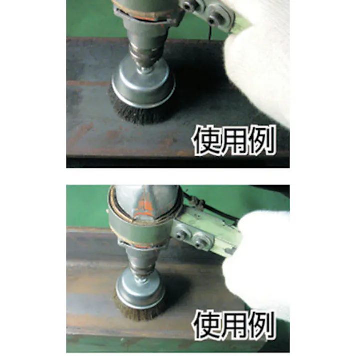 【CAINZ-DASH】トラスコ中山 軸付カップブラシ φ65X軸6 ステンレス線 線径0.3 TB-6633【別送品】