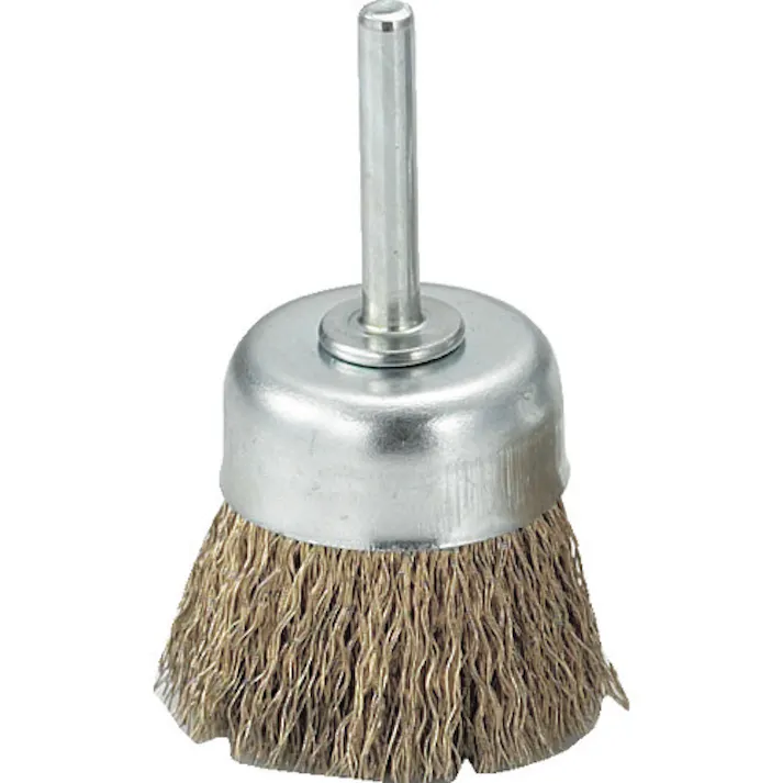 【CAINZ-DASH】トラスコ中山 軸付カップブラシ φ50X軸6 真鍮メッキ鋼線 線径0.25 TB-6621【別送品】