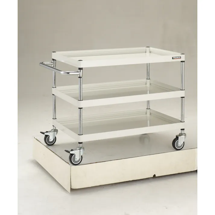 【CAINZ-DASH】トラスコ中山 ツールワゴン ファルコンワゴン 900×600 ウレタン車輪 ホワイト FAW-793U-W【別送品】