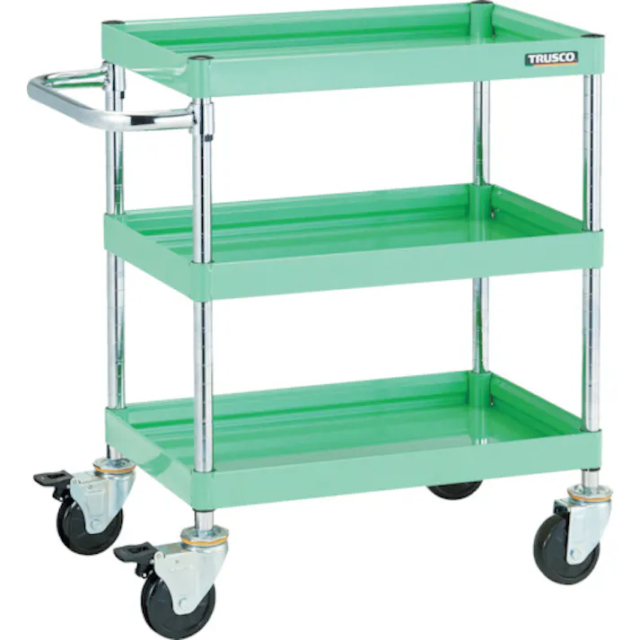 【CAINZ-DASH】トラスコ中山 ツールワゴン ファルコンワゴン900X600 ゴム車輪 ヤンググリーン FAW-793-YG【別送品】