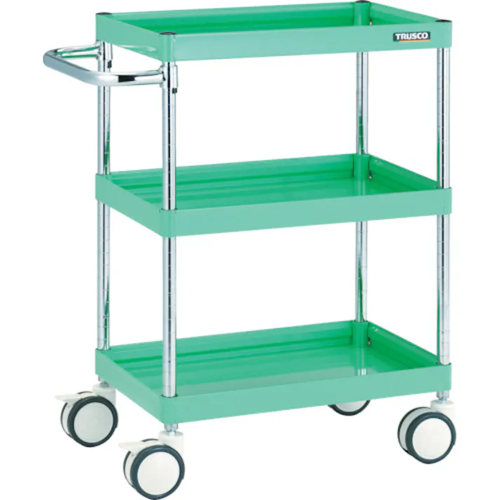 【CAINZ-DASH】トラスコ中山 ツールワゴン ファルコンワゴン 900×600 ウレタン双輪車 ホワイト FAW-993D-W【別送品】