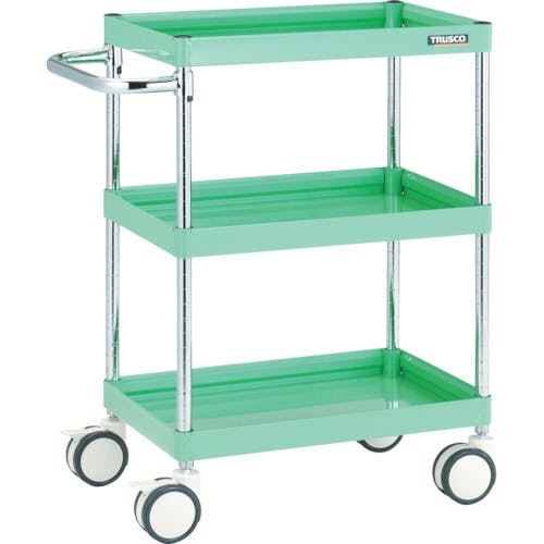 【CAINZ-DASH】トラスコ中山 ツールワゴン　ファルコンワゴン　９００×６００　ウレタン双輪車　ヤンググリーン FAW-993D-YG【別送品】