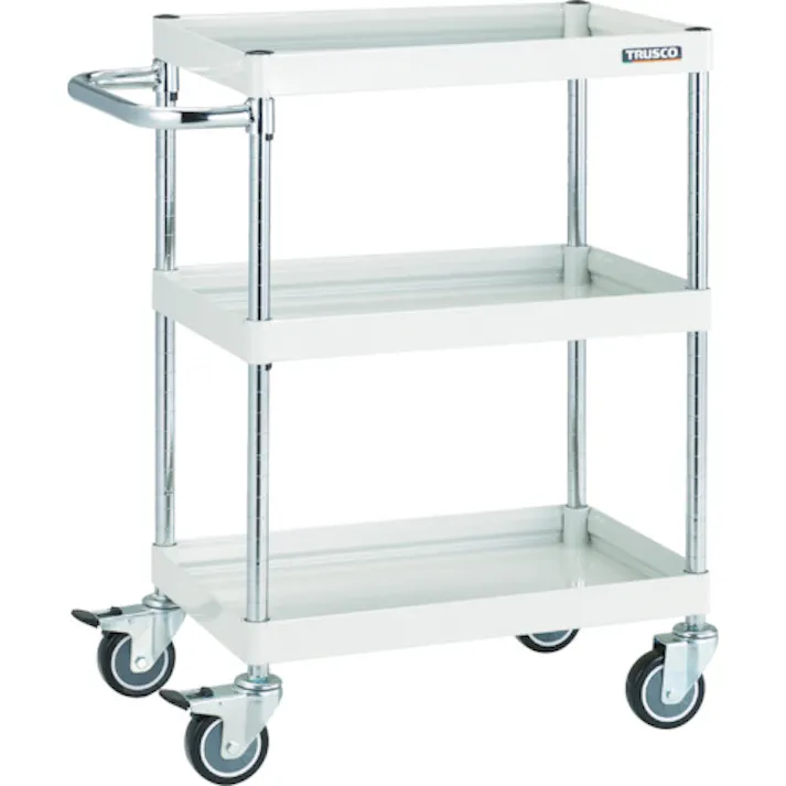 【CAINZ-DASH】トラスコ中山 ツールワゴン ファルコンワゴン 900×600 ウレタン車輪 ホワイト FAW-993U-W【別送品】