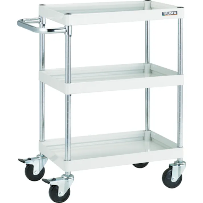 【CAINZ-DASH】トラスコ中山 ツールワゴン ファルコンワゴン900X600 ゴム車輪 ホワイト FAW-993-W【別送品】