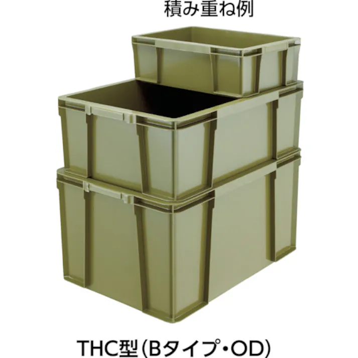 【CAINZ-DASH】トラスコ中山 THC型コンテナ THC-44B、64B用フタ OD THC4464BF-OD【別送品】