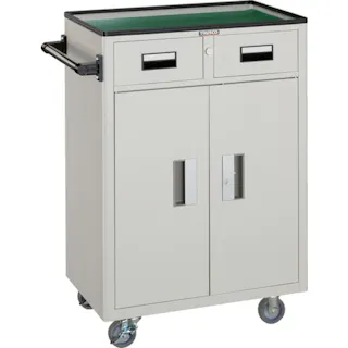 【CAINZ-DASH】トラスコ中山 ツールワゴン 600X400XH880 引出・扉付 ホワイト NTS-503N-W【別送品】