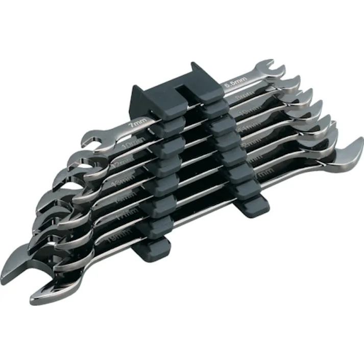 【CAINZ-DASH】トラスコ中山 ミラータイプ両口スパナセット 7丁組セット TTDS-7S【別送品】