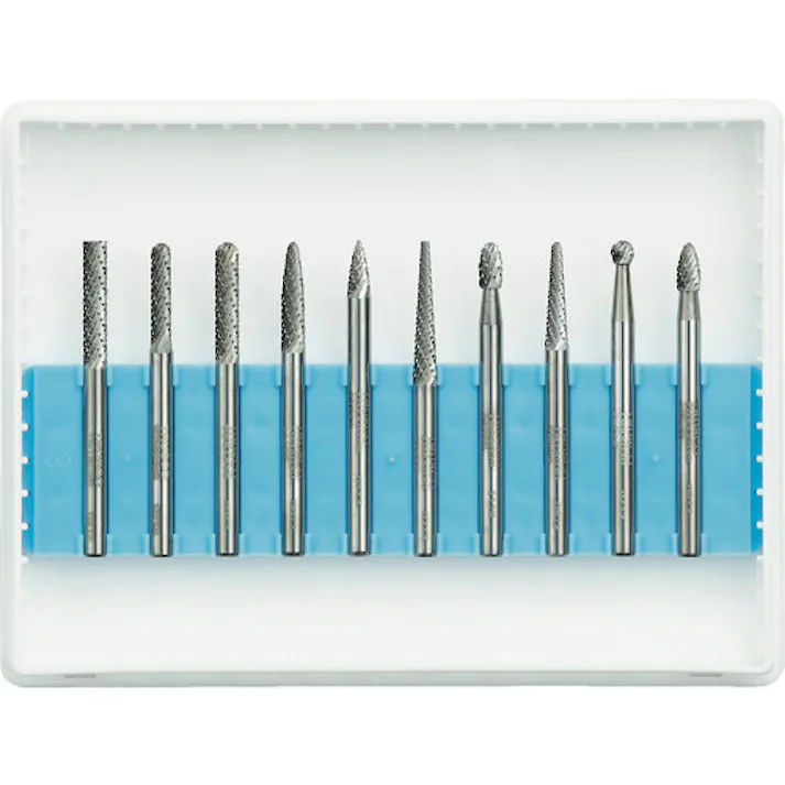 【CAINZ-DASH】トラスコ中山 超硬バーセットAシリーズ 軸3mm 刃径3mm 10本セット TB-A030-10S【別送品】