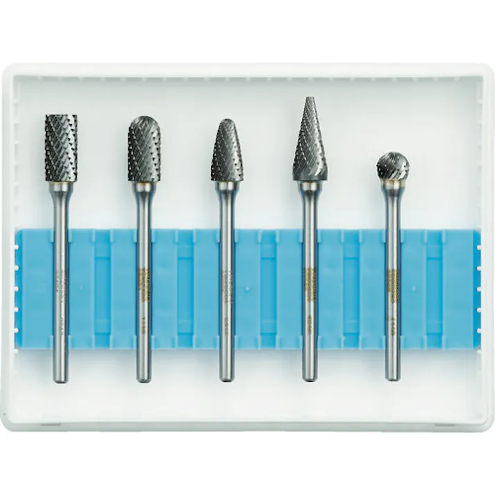 【CAINZ-DASH】トラスコ中山 超硬バーセットBシリーズ 軸3mm 刃径6.4mm 5本セット TB-B064-5S【別送品】