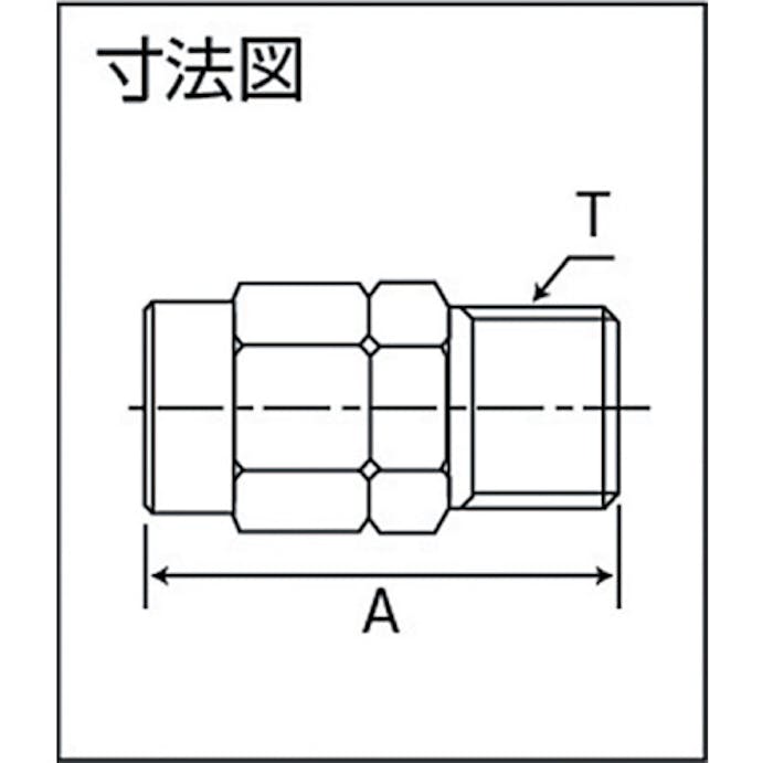 【CAINZ-DASH】トラスコ中山 ＳＵＳメイルコネクタ　適用チューブ径４Ｘ２　ねじＲ１／８ TS4-01M【別送品】