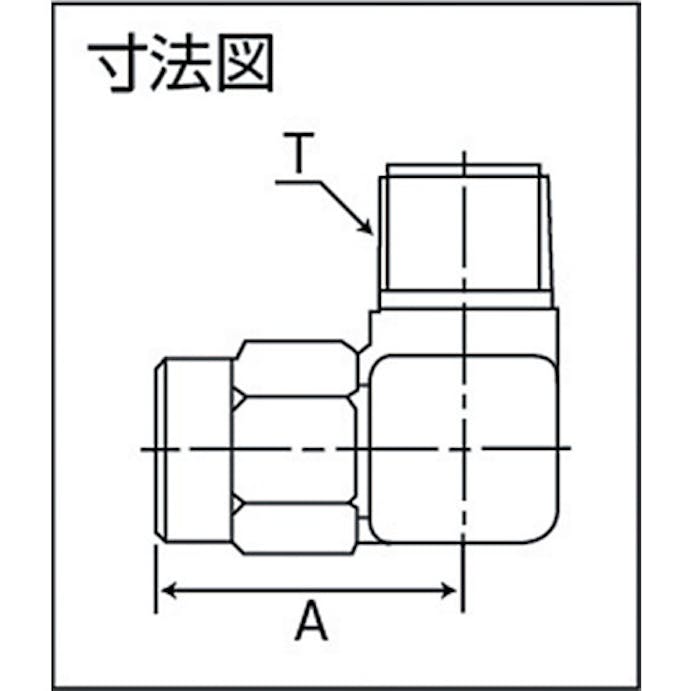 【CAINZ-DASH】トラスコ中山 ＳＵＳメイルエルボ　適用チューブ径４Ｘ２　ねじＲ１／８ TS4-01ML【別送品】